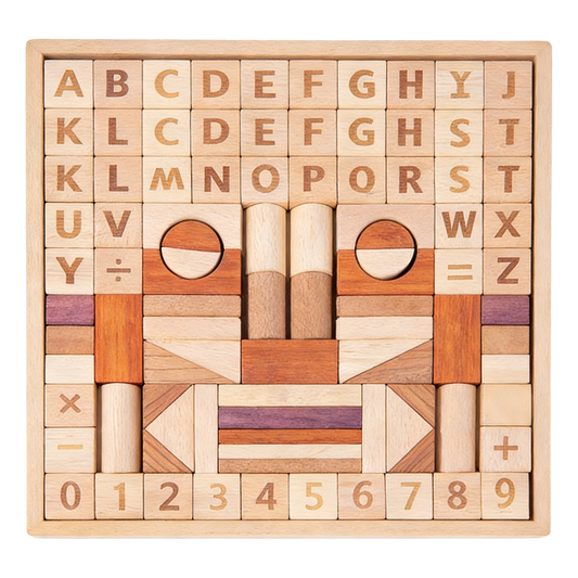 Matematikk- og bokstavklosser i tre – 3 størrelser – bilde 5
