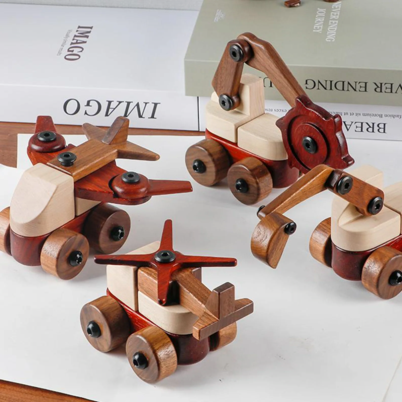 Wooden handmade vehicle