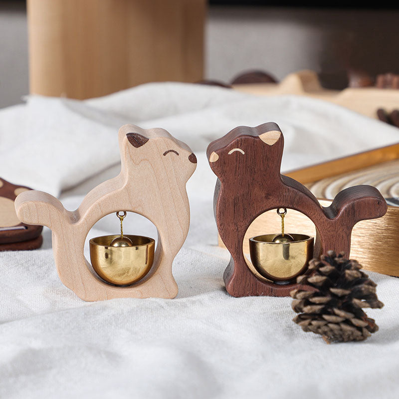 Dog LovelyWood Crafts with Engraving Magnetic Brass Doorbell Gift