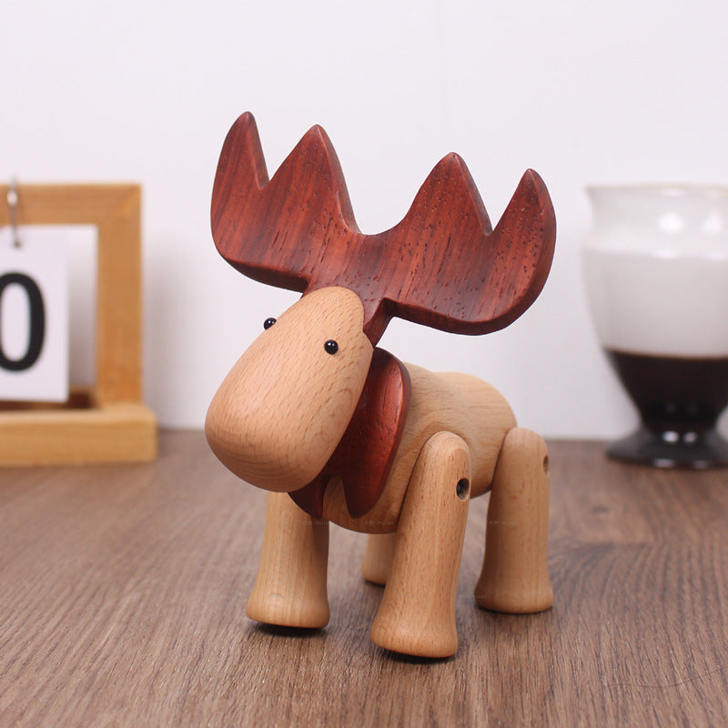 Eco-Friendly Wooden Reindeer Christmas Decor