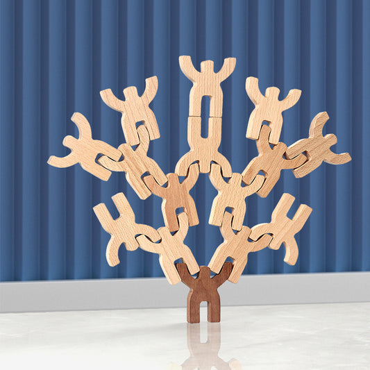 Wooden Human Balance Stacking Toy