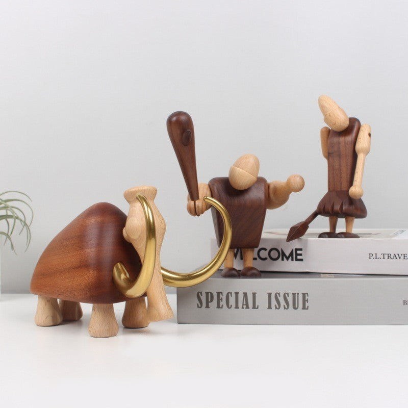 Walnut Wooden Primitive Warrior