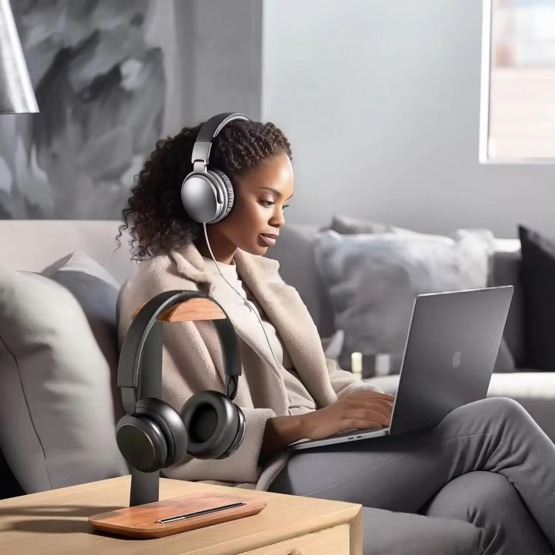 Headphone and earphone holder