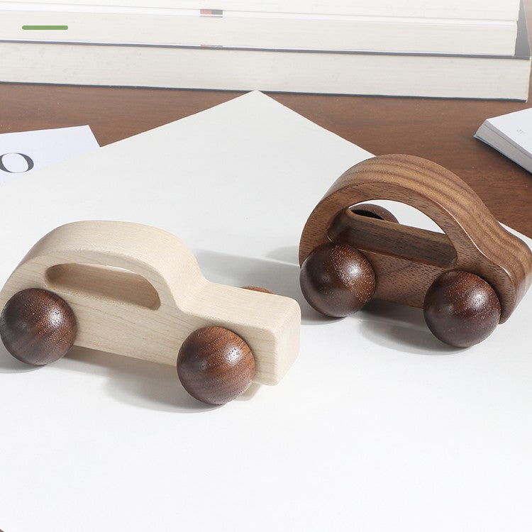 Solid Wood Beetle Toy Car – Eco-Friendly
