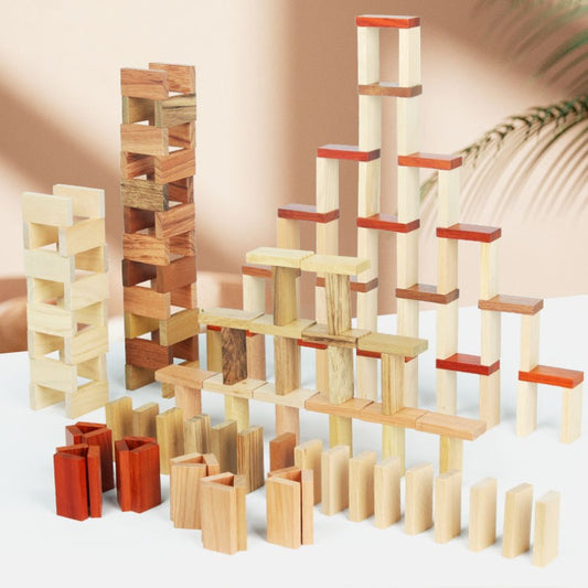 Wooden domino set 100pcs