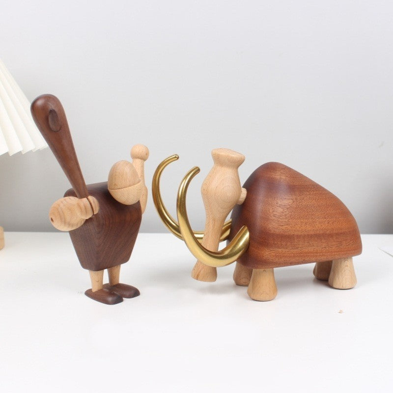 Walnut Wooden Primitive Warrior