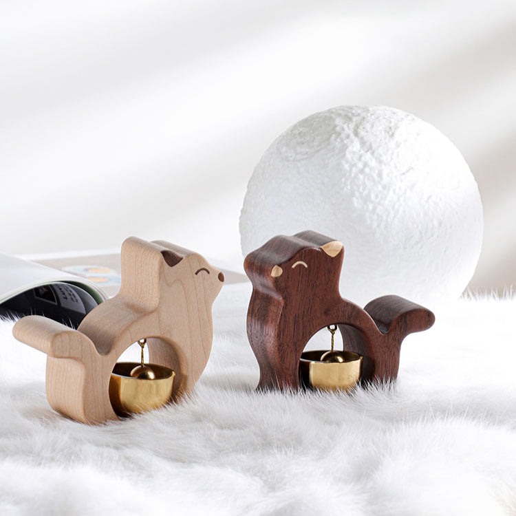 Dog LovelyWood Crafts with Engraving Magnetic Brass Doorbell Gift