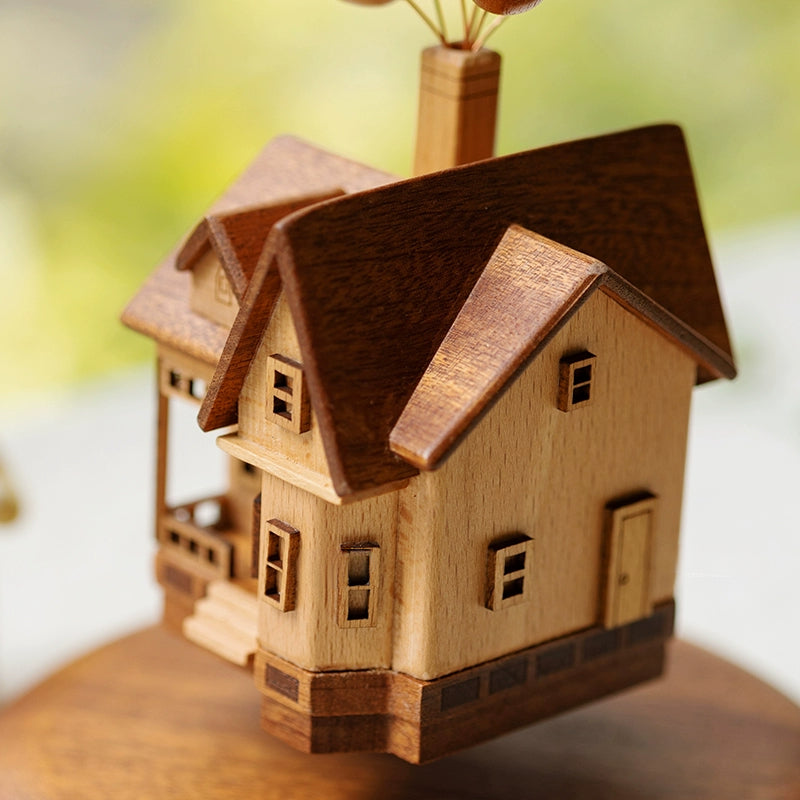 Solid Wood Magnetic Levitation Flying House Decor
