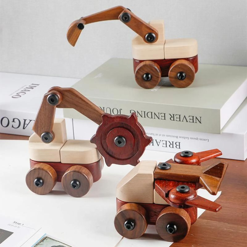 Wooden handmade vehicle