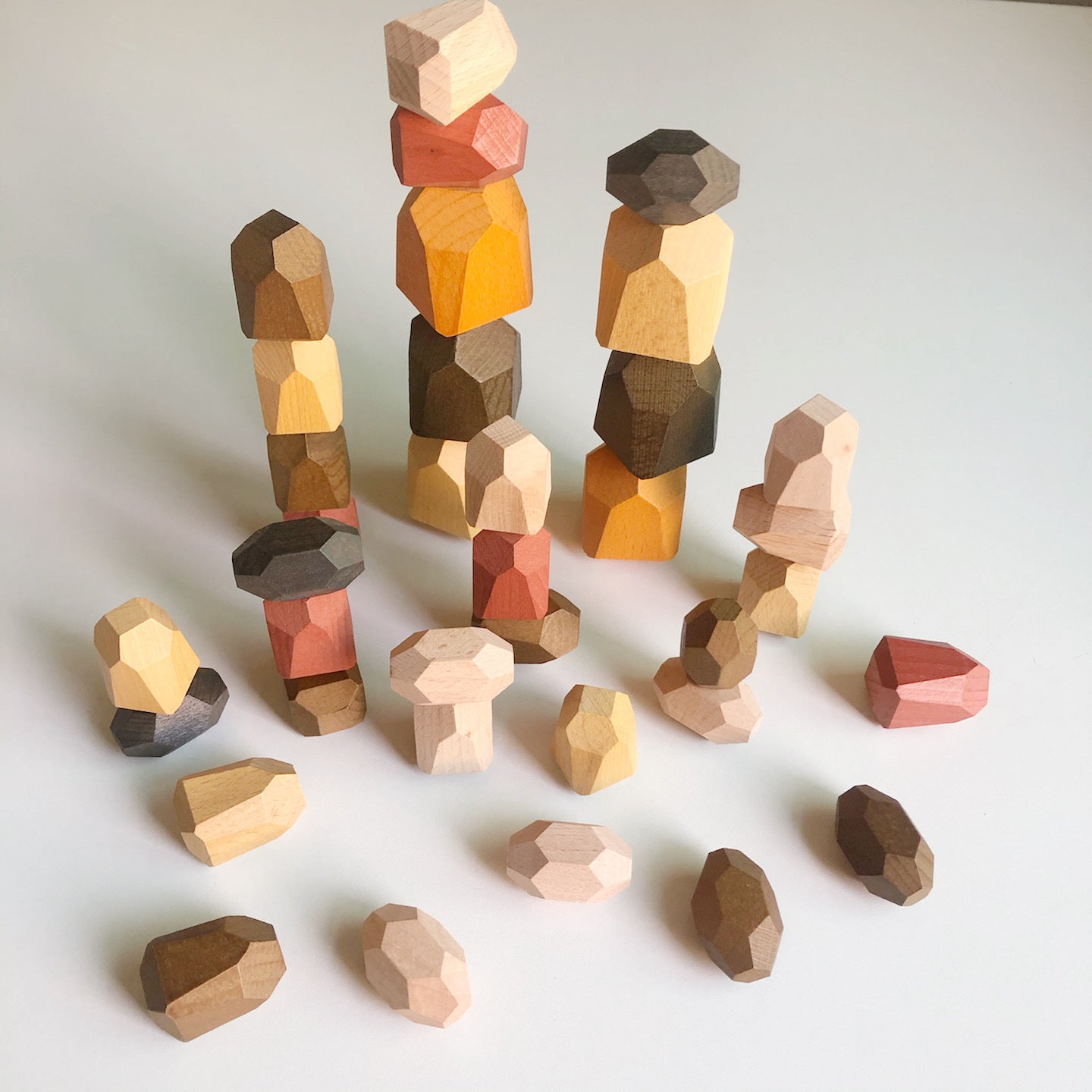 Wooden building blocks for children