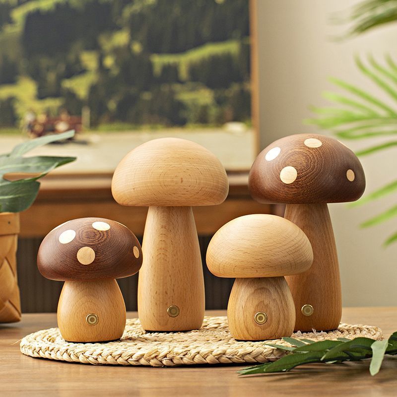 Polished Small  Mushroom Touch Night Lamp