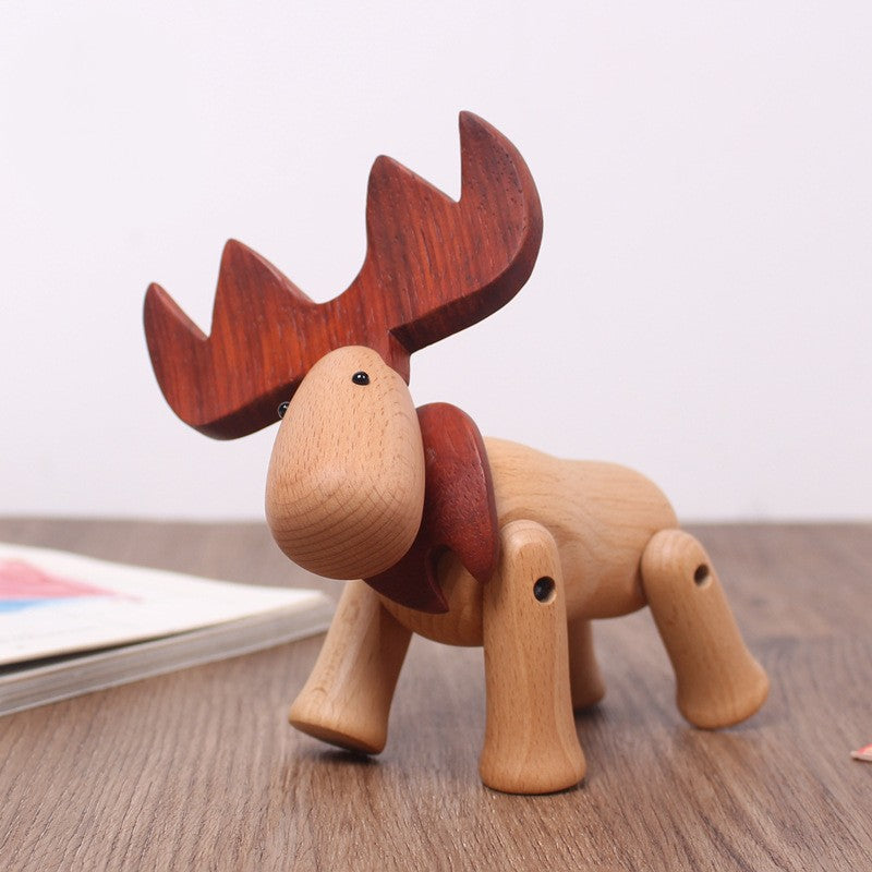 Eco-Friendly Wooden Reindeer Christmas Decor