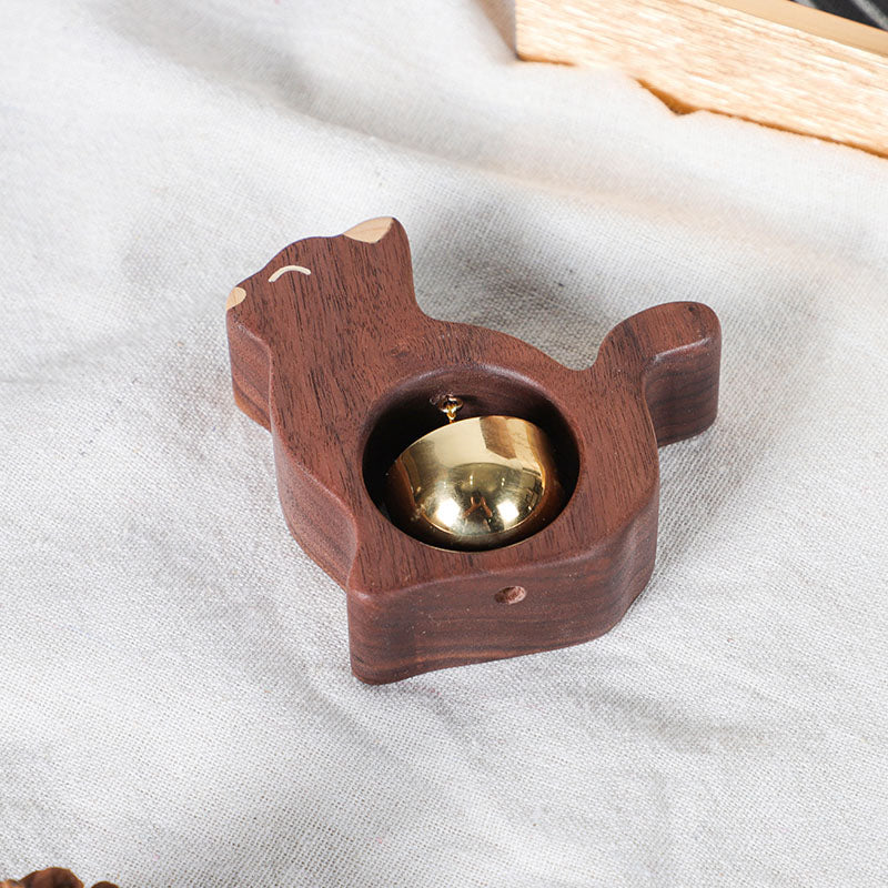 Dog LovelyWood Crafts with Engraving Magnetic Brass Doorbell Gift