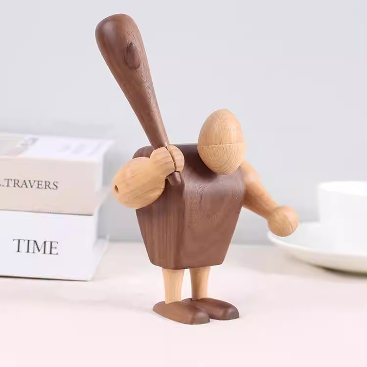 Walnut Wooden Primitive Warrior