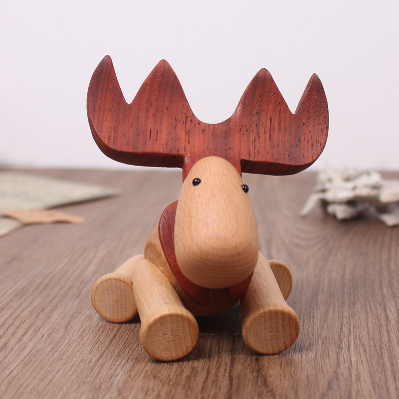 Eco-Friendly Wooden Reindeer Christmas Decor