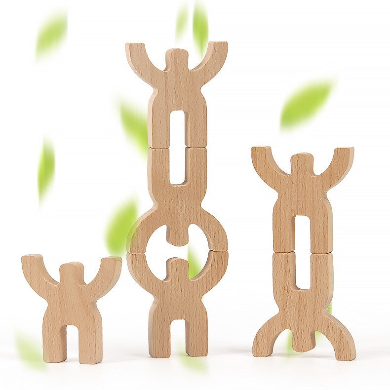 Wooden Human Balance Stacking Toy