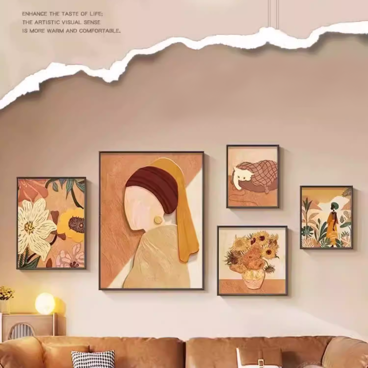 Black Walnut Girl with Pearl Earrings Wall Decor