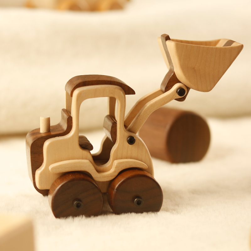 High-End Solid Wood Toy Car