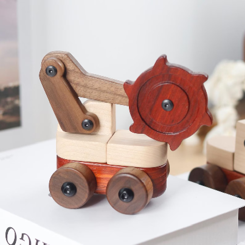 Wooden handmade vehicle