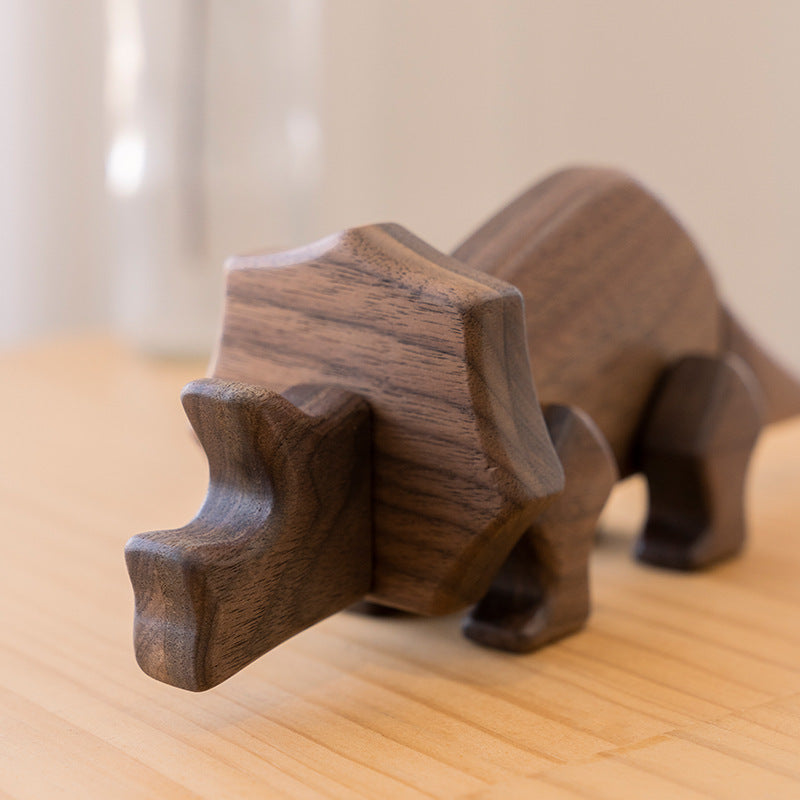 Magnetic wooden dinosaur