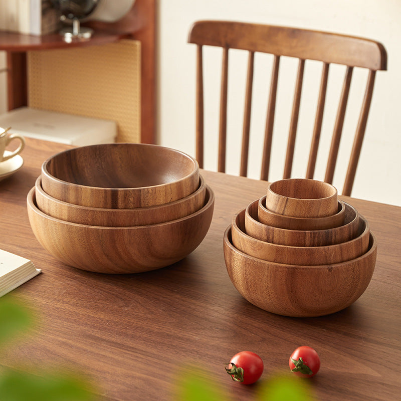 Acacia Wood Salad & Serving Bowl 20*7.5cm