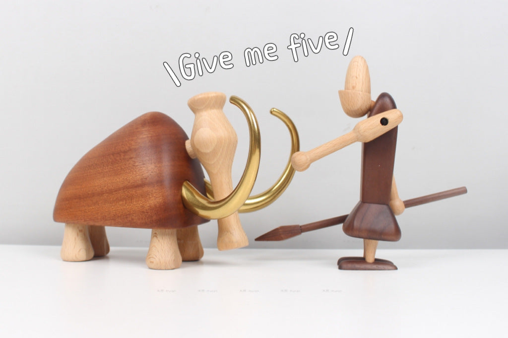 Walnut Wooden Primitive Warrior