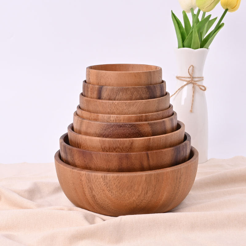 Acacia Wood Salad & Serving Bowl 20*7.5cm