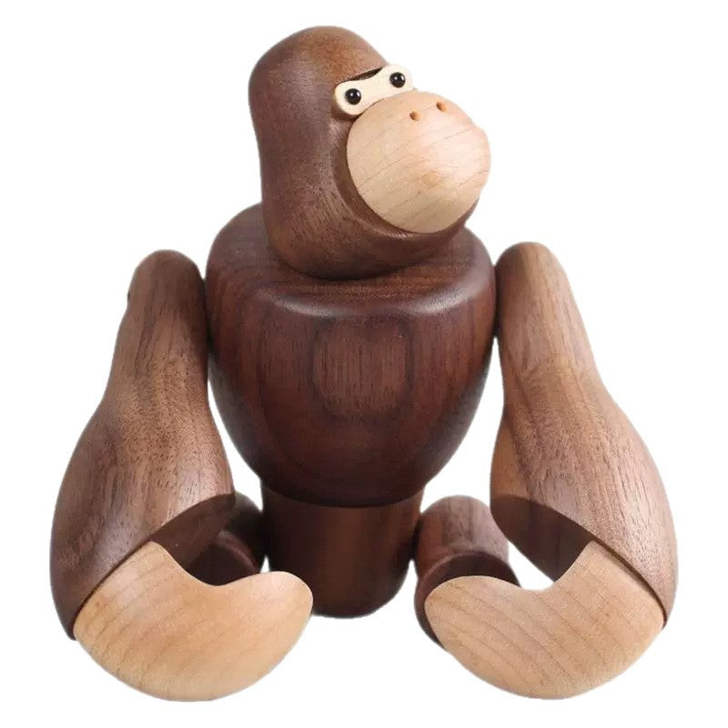 Eco-Friendly Wooden Gorilla Car Ornament