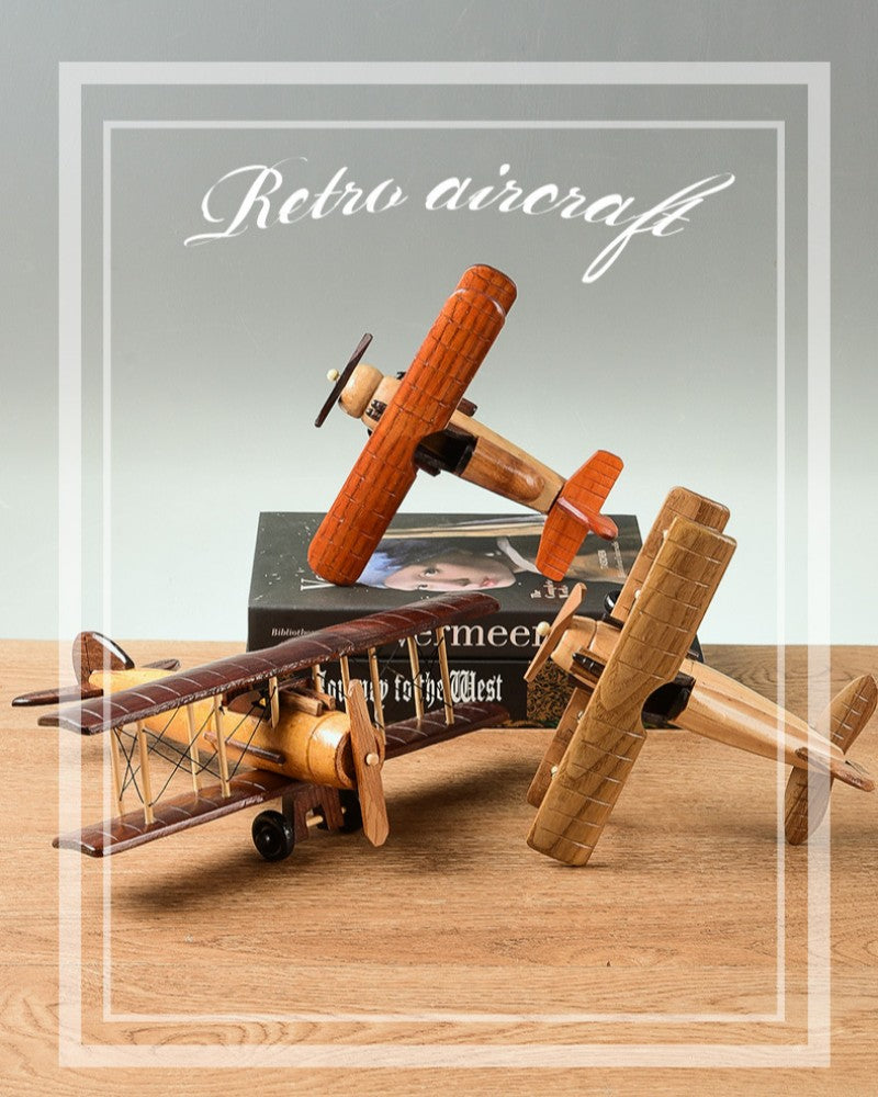 Retro Biplane Propeller Aircraft