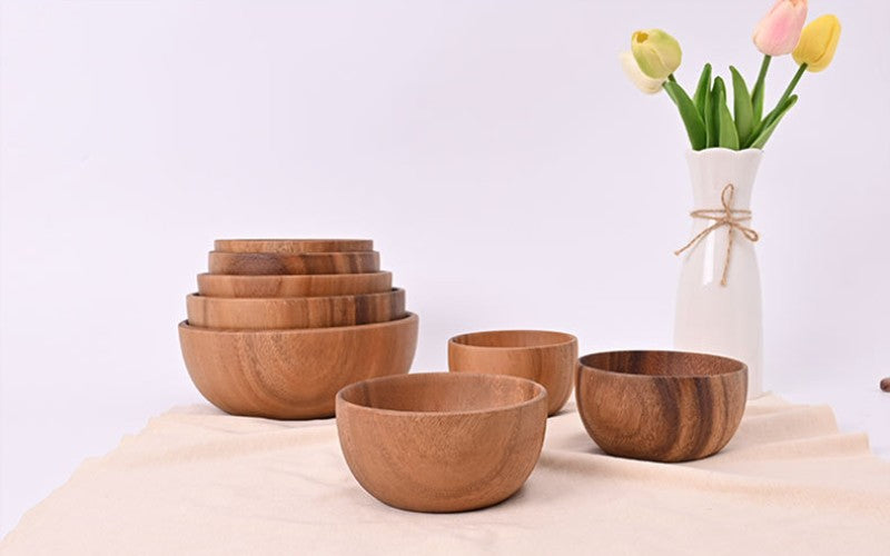 Acacia Wood Salad & Serving Bowl 20*7.5cm