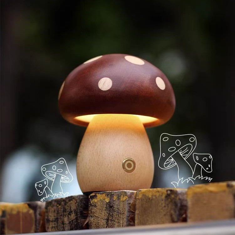 Polished Small  Mushroom Touch Night Lamp