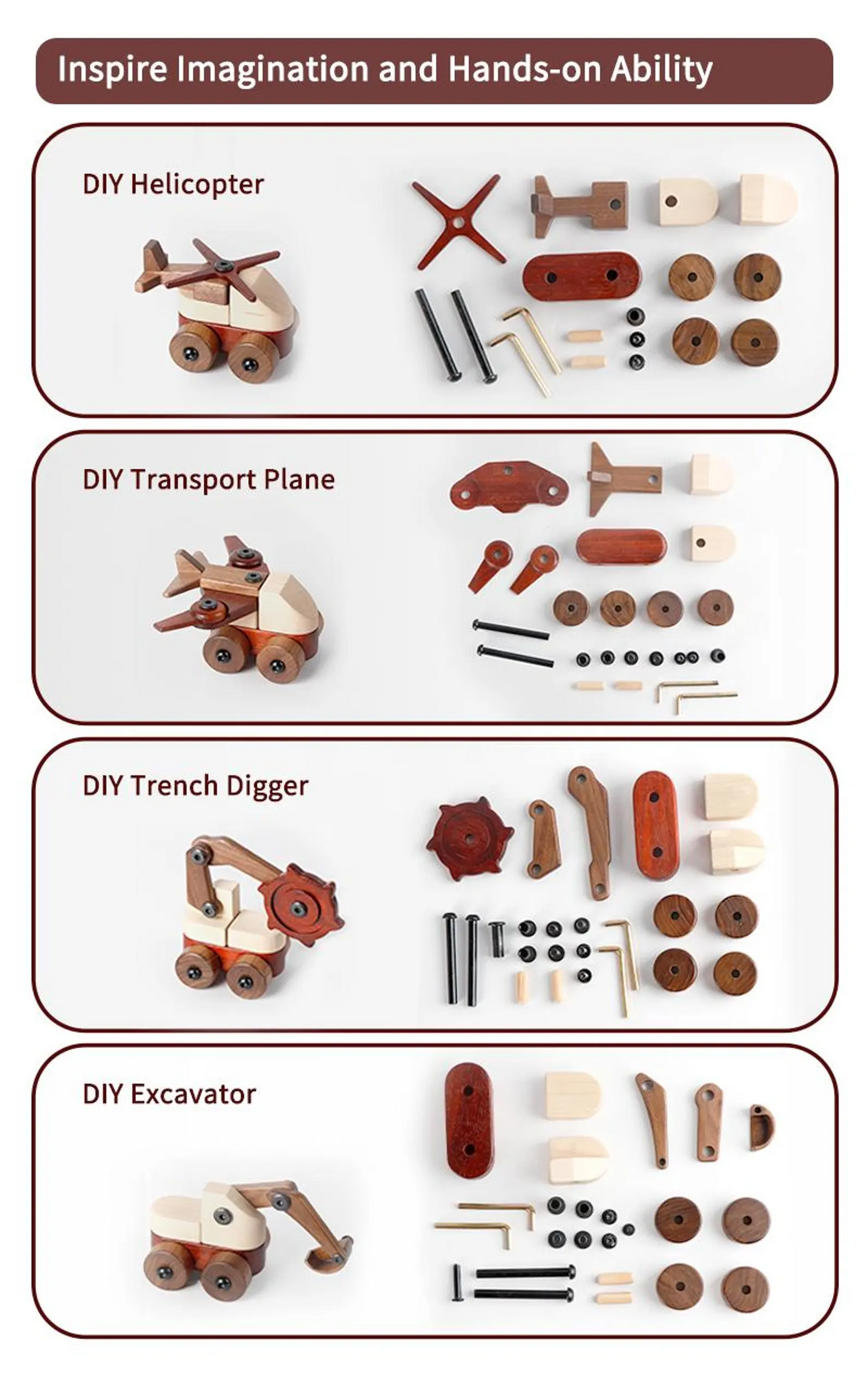 Wooden handmade vehicle