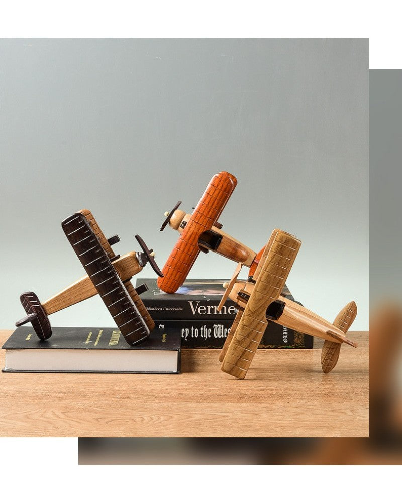 Retro Biplane Propeller Aircraft