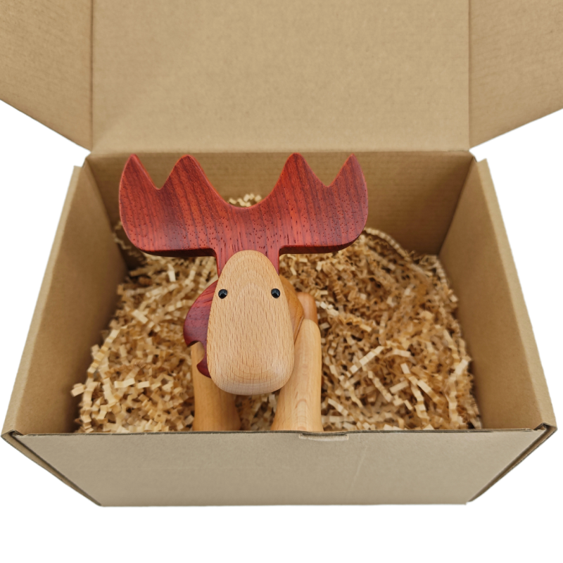 Eco-Friendly Wooden Reindeer Christmas Decor