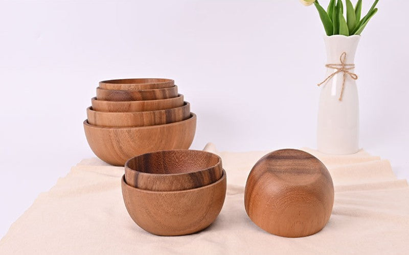 Acacia Wood Salad & Serving Bowl 20*7.5cm