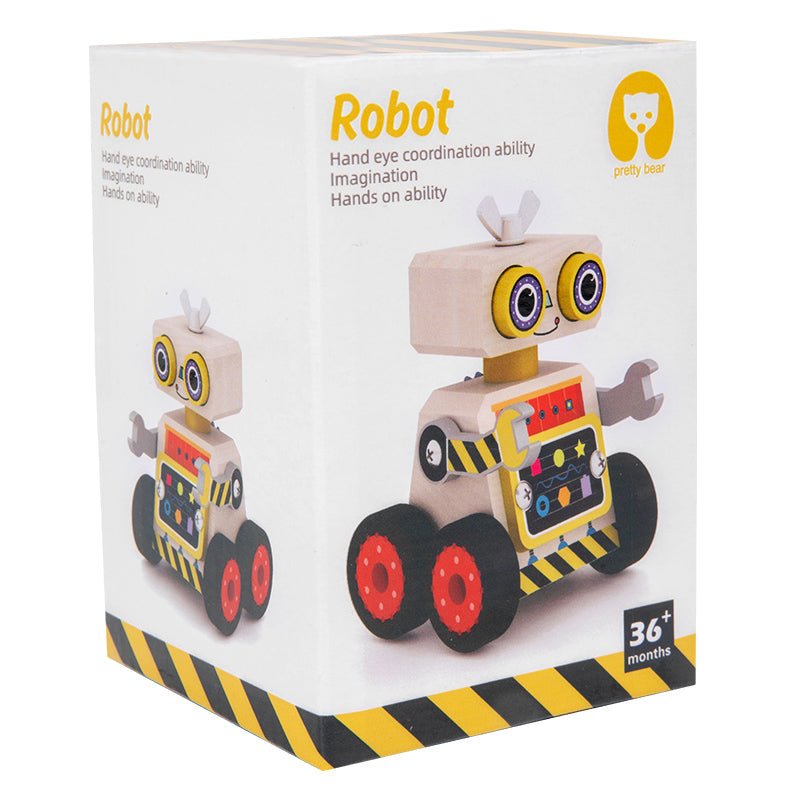 Robotbil i tre – bygg og monter – bilde 13