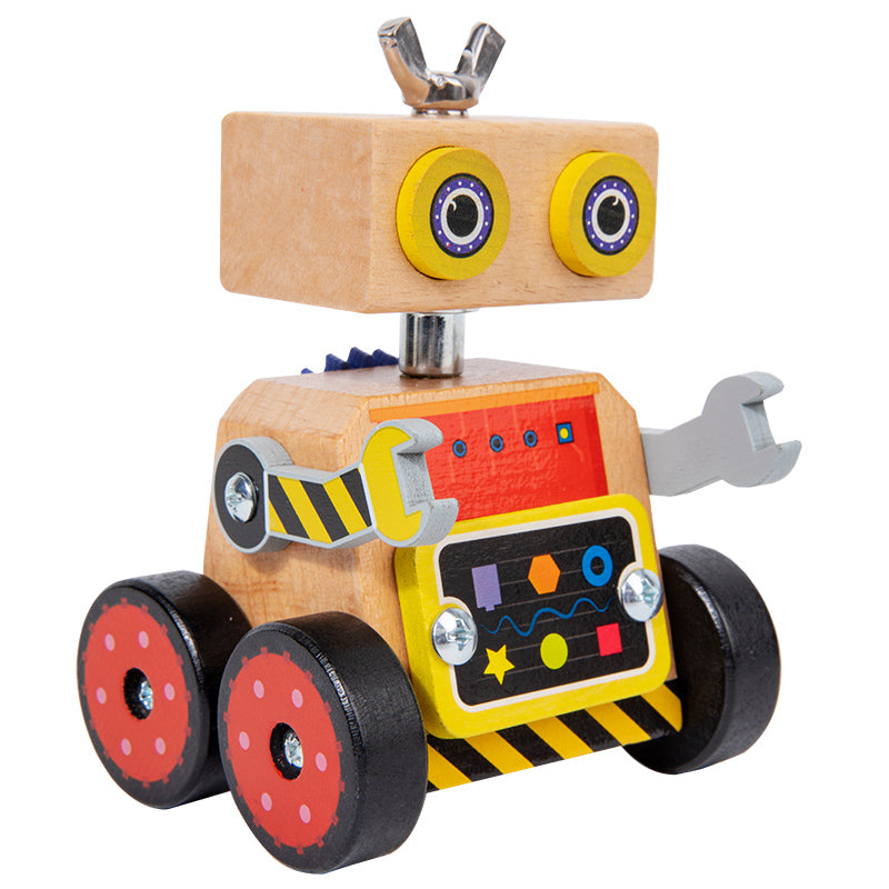 Robotbil i tre – bygg og monter – bilde 14