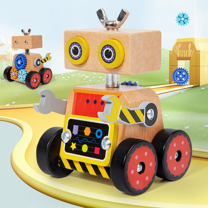 Robotbil i tre – bygg og monter selv