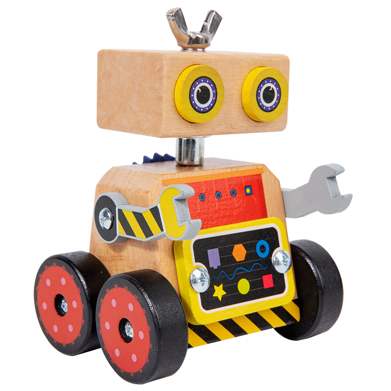 Robotbil i tre – bygg og monter – bilde 16