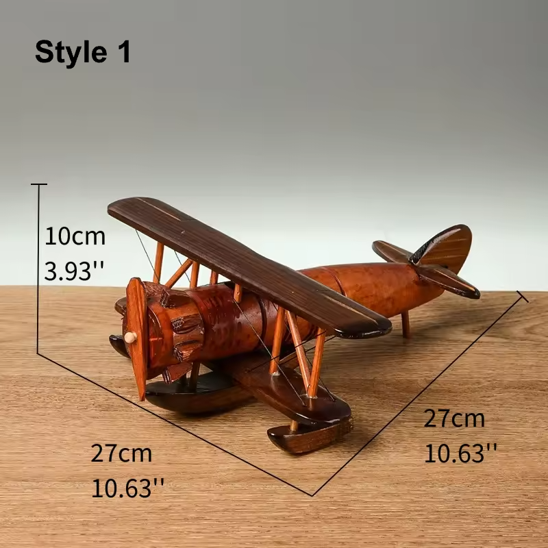Retro Biplane Propeller Aircraft