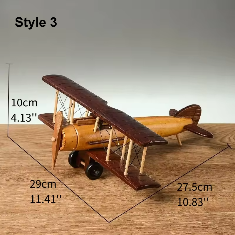 Retro Biplane Propeller Aircraft