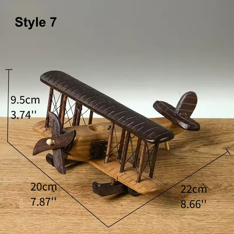 Retro Biplane Propeller Aircraft