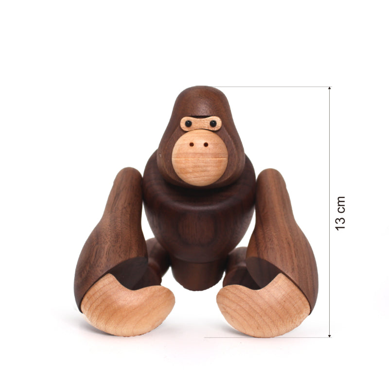 Eco-Friendly Wooden Gorilla Car Ornament