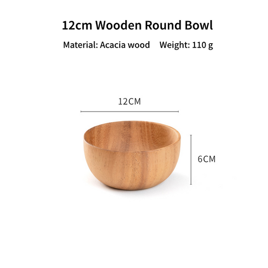 Acacia Wood Salad & Serving Bowl 12*6cm