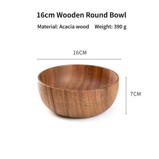 Acacia Wood Salad & Serving Bowl 16*7cm