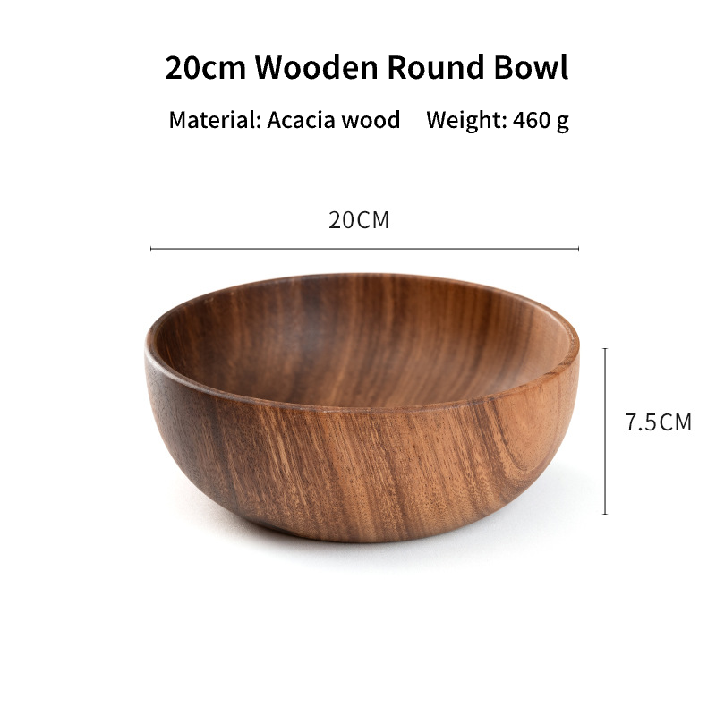 Acacia Wood Salad & Serving Bowl 20*7.5cm