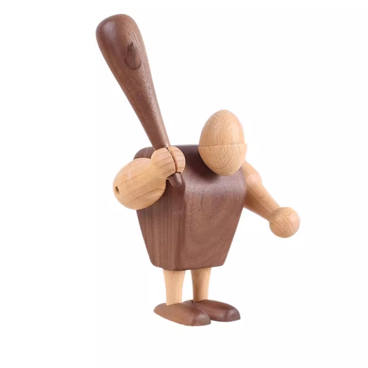Walnut Wooden Primitive Warrior