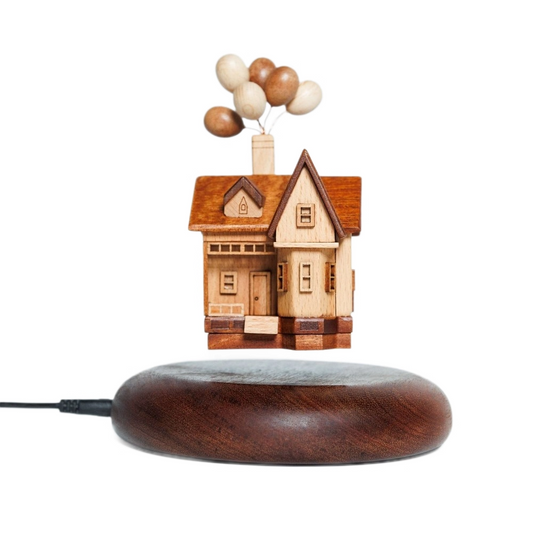 Solid Wood Magnetic Levitation Flying House Decor