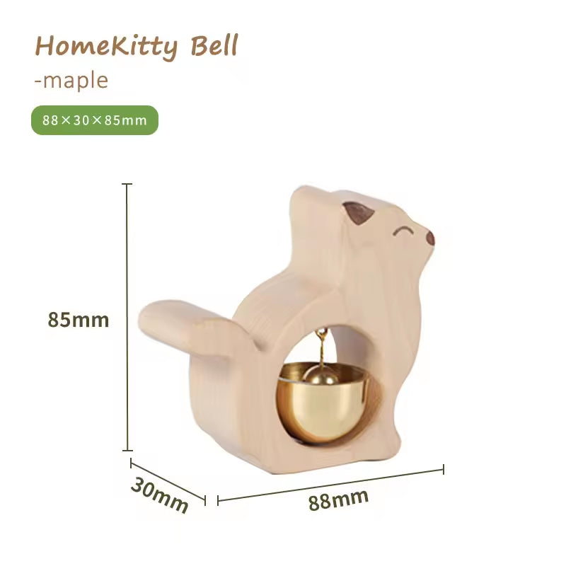 Dog LovelyWood Crafts with Engraving Magnetic Brass Doorbell Gift