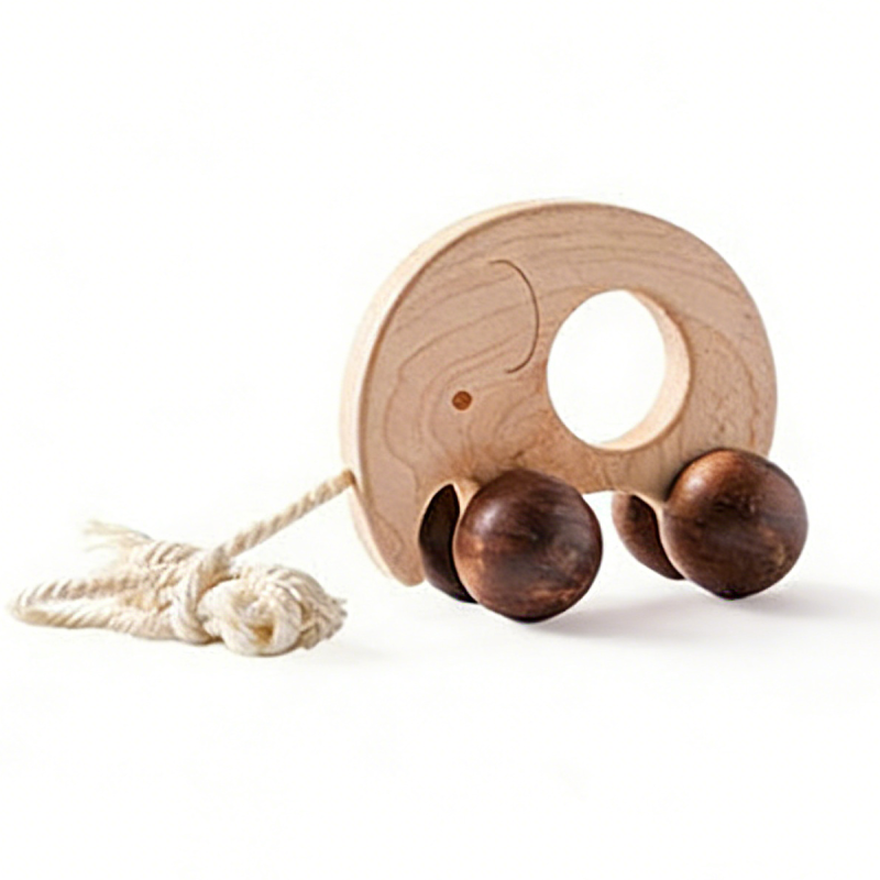 Wooden Animal Push & Pull Car Toy